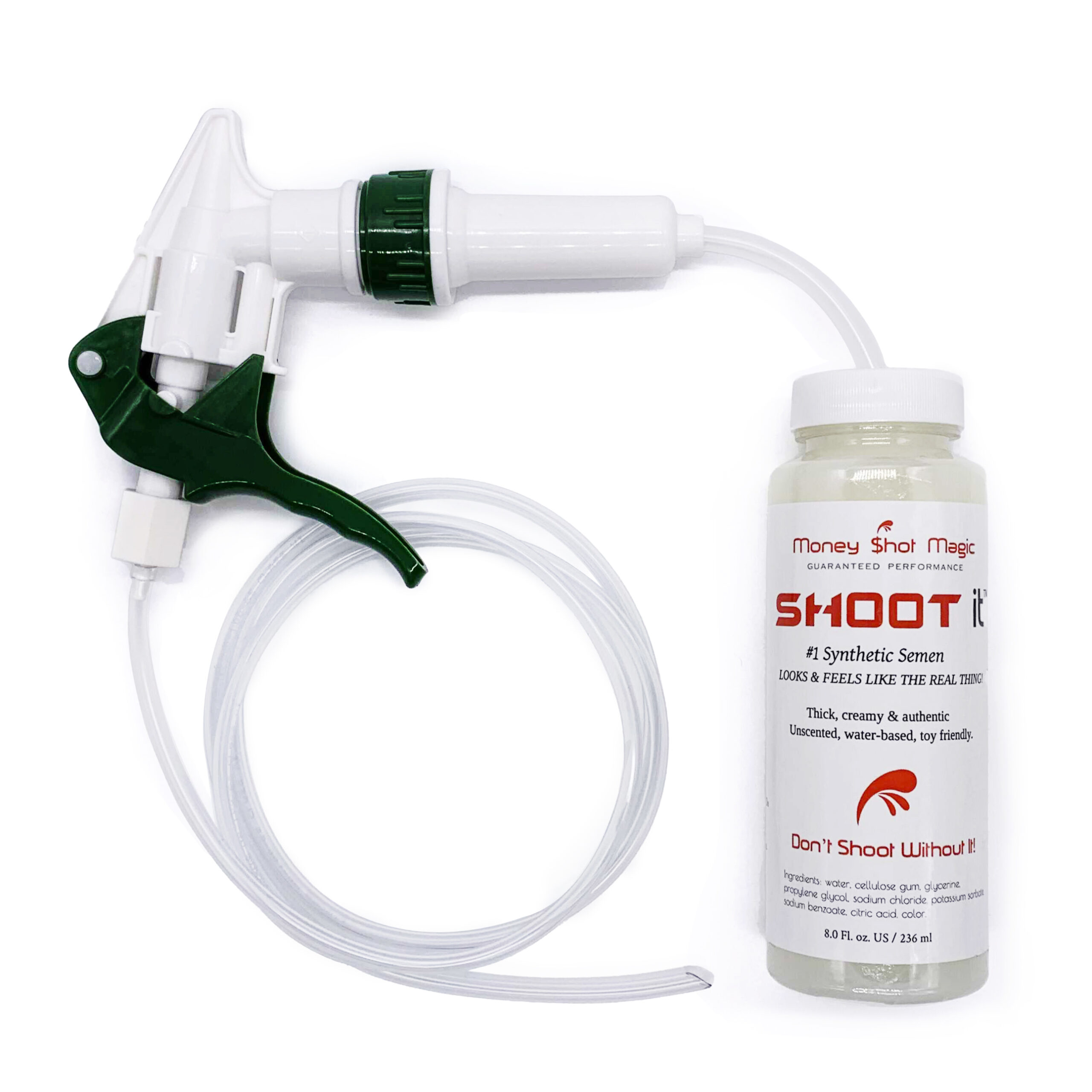 The Pro — crew-operated rig with 8 oz of Shoot it